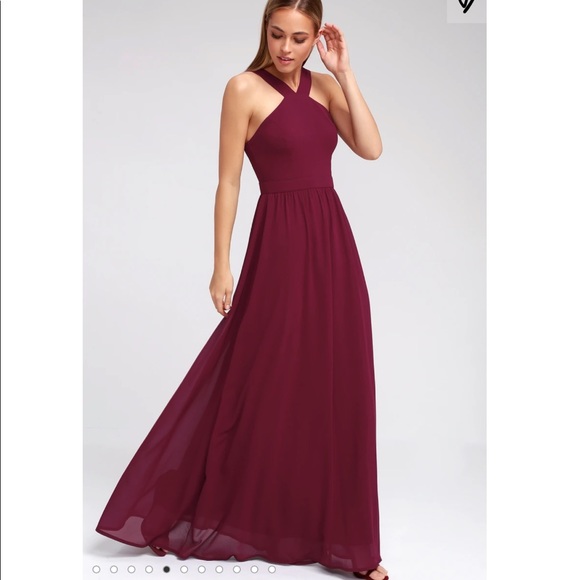 lulus air of romance burgundy